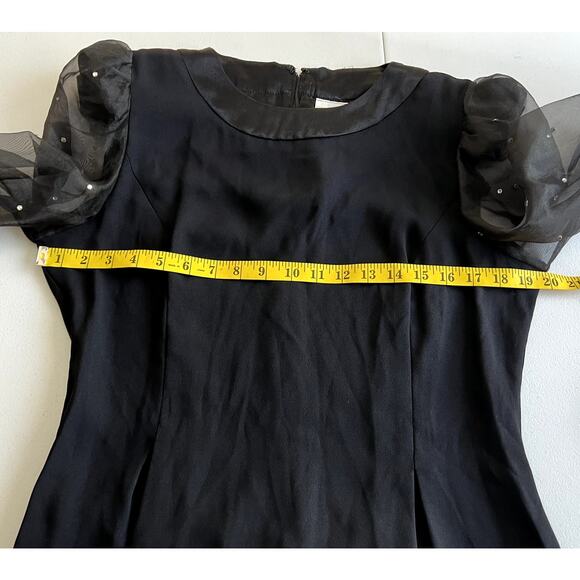 Michael Marcella Shift Dress Women 14 VTG Black Party Event LBD Made in USA - Picture 6 of 12